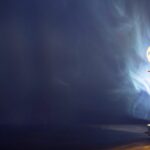 A lantern on a blue backdrop